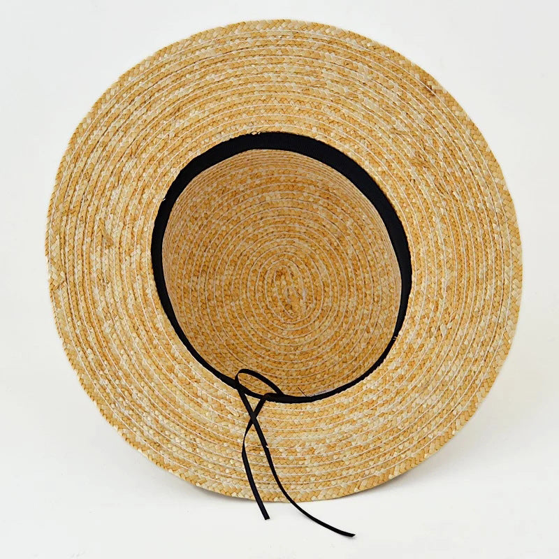Women's Natural Fine Straw Straw Hat Handwoven