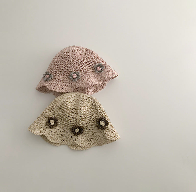 Children's Cute Straw Woven Sunshade Hat