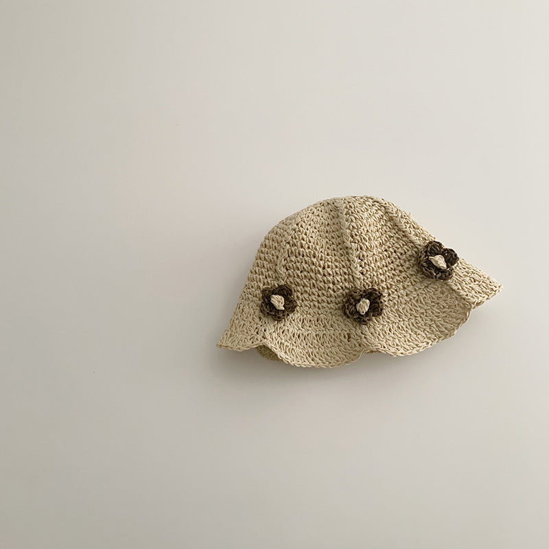 Children's Cute Straw Woven Sunshade Hat