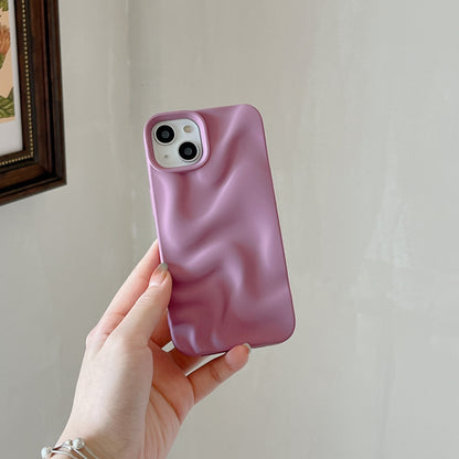 Pleated Water Ripple Solid Color Electroplated Drop-resistant Soft Shell