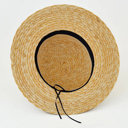 Women's Natural Fine Straw Straw Hat Handwoven