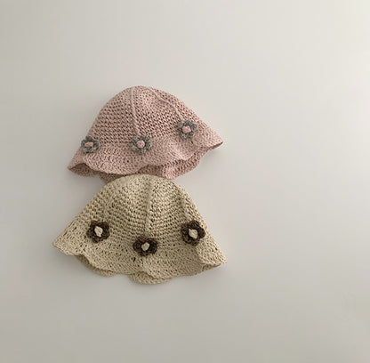Children's Cute Straw Woven Sunshade Hat