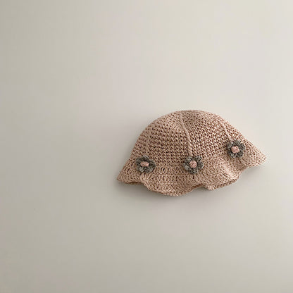 Children's Cute Straw Woven Sunshade Hat