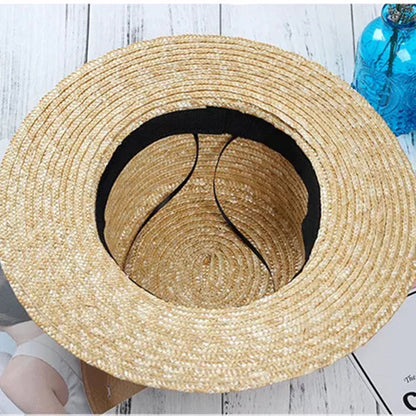 Women's Natural Fine Straw Straw Hat Handwoven