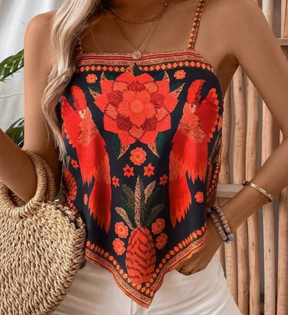 Printed Green Plant Positioning Vest
