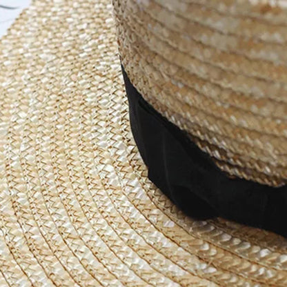 Women's Natural Fine Straw Straw Hat Handwoven