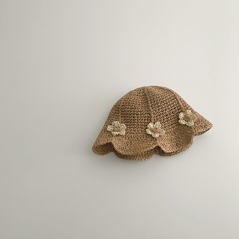 Children's Cute Straw Woven Sunshade Hat
