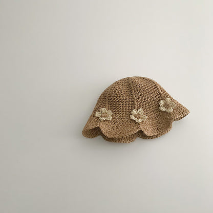 Children's Cute Straw Woven Sunshade Hat