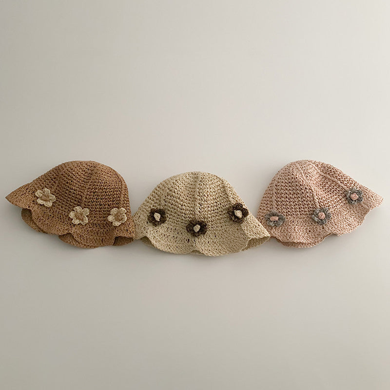 Children's Cute Straw Woven Sunshade Hat