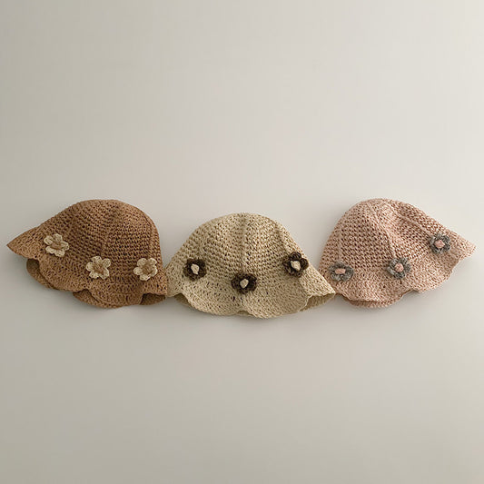 Children's Cute Straw Woven Sunshade Hat